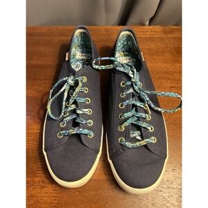 Keds x Rifle Paper Co Blue Floral WF59685 Womens Size 8.5 Sneaker Canvas Shoe